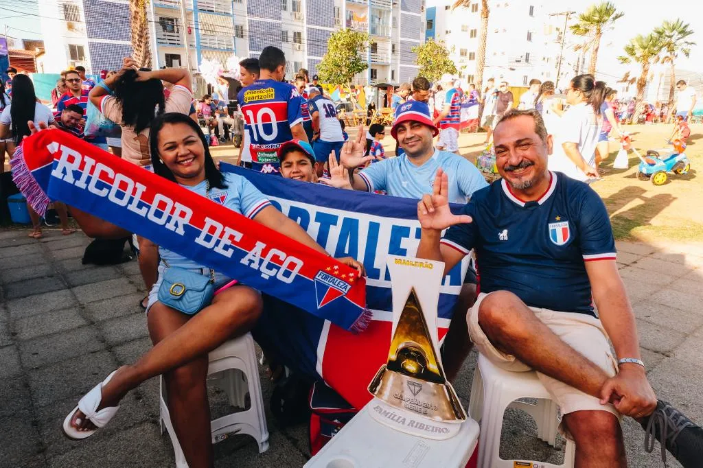 A torcida do Fortaleza faz festa na capital cearense às vésperas da final da Copa Sul-Americana