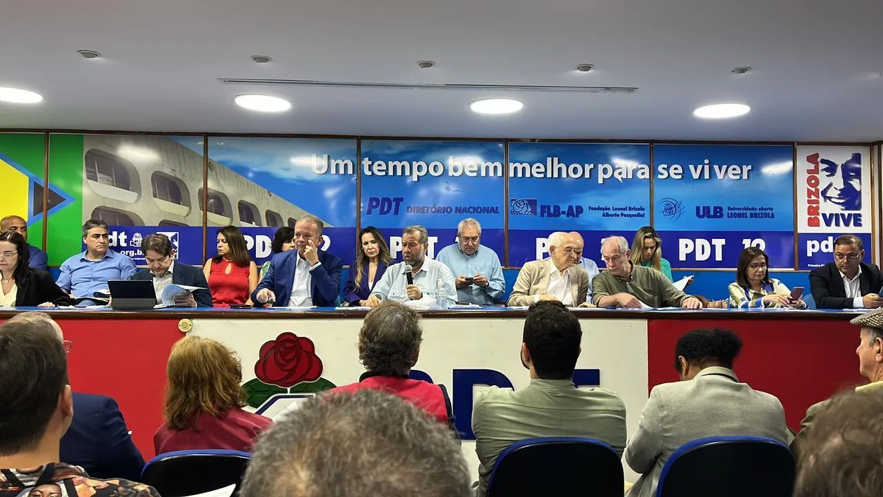 Reunião da executiva nacional do PDT, no Rio de Janeiro, na última sexta-feira (27).
