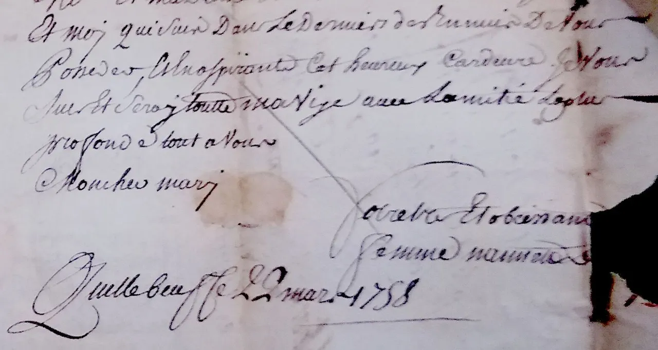 Anne Le escreveu para o marido, Jean Topsent