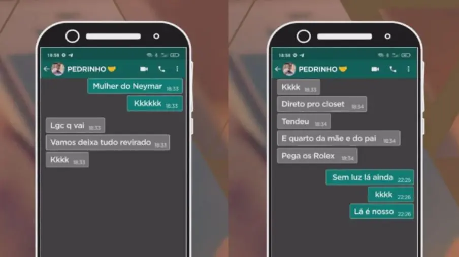 Conversa de WhatsApp revela detalhes de plano para assaltar casa dos pais de Bruna Biancardi