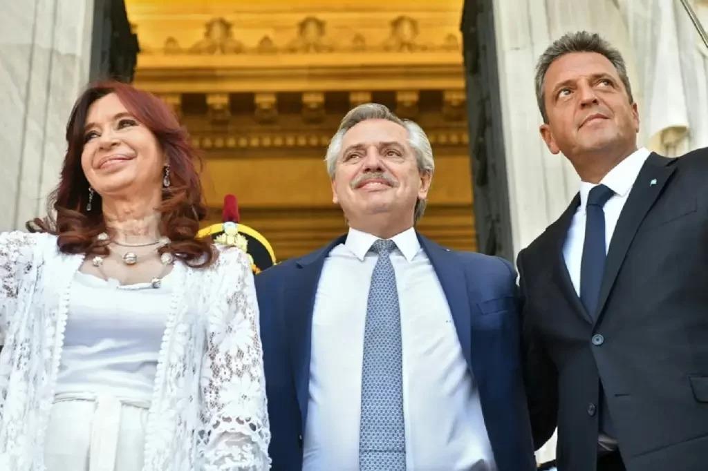 Cristina Kirchner, Alberto Fernandez e Sergio Massa
