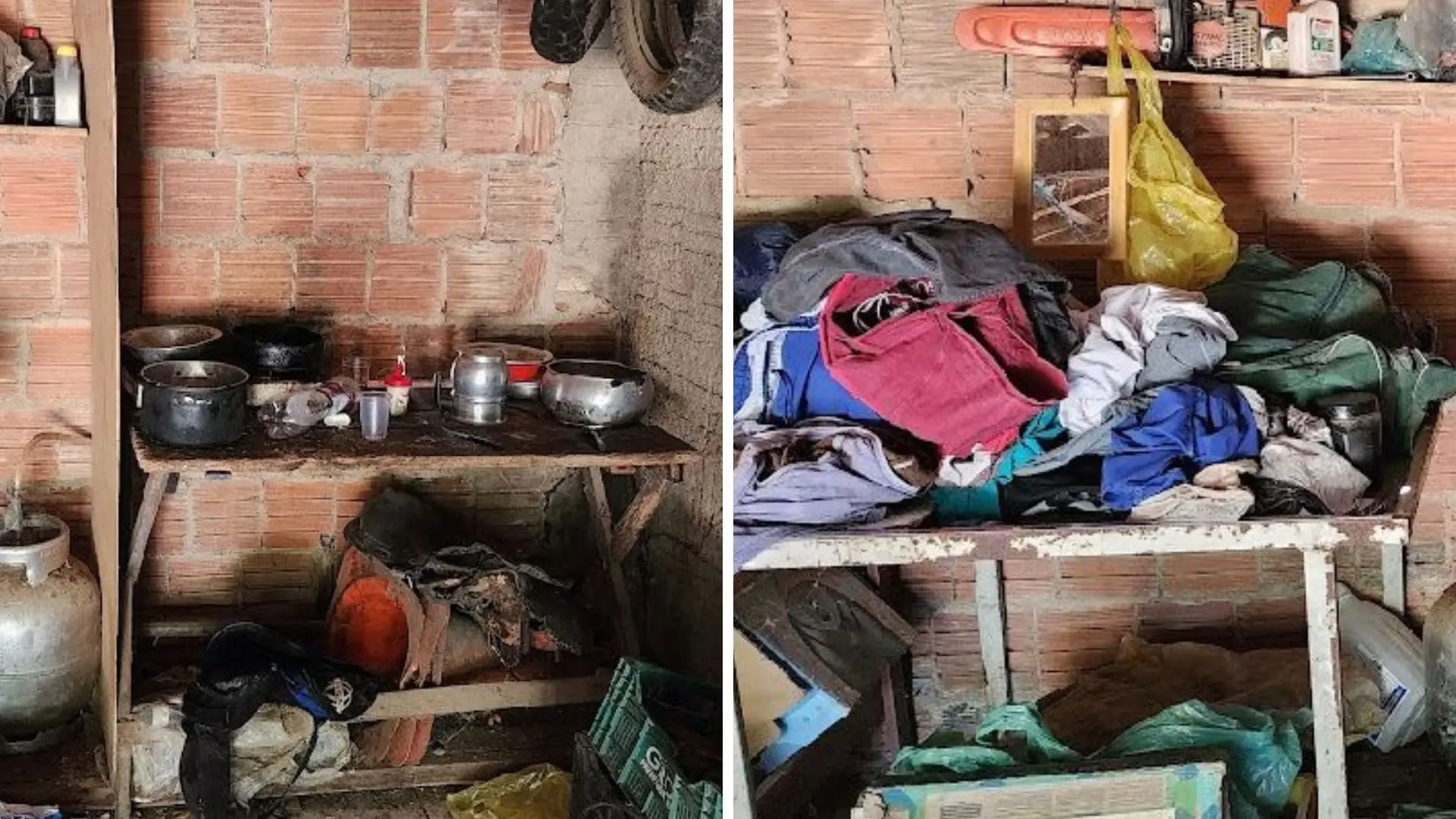 Condições do alojamento de trabalhadores resgatados de situação análoga a escravidão em Beberibe