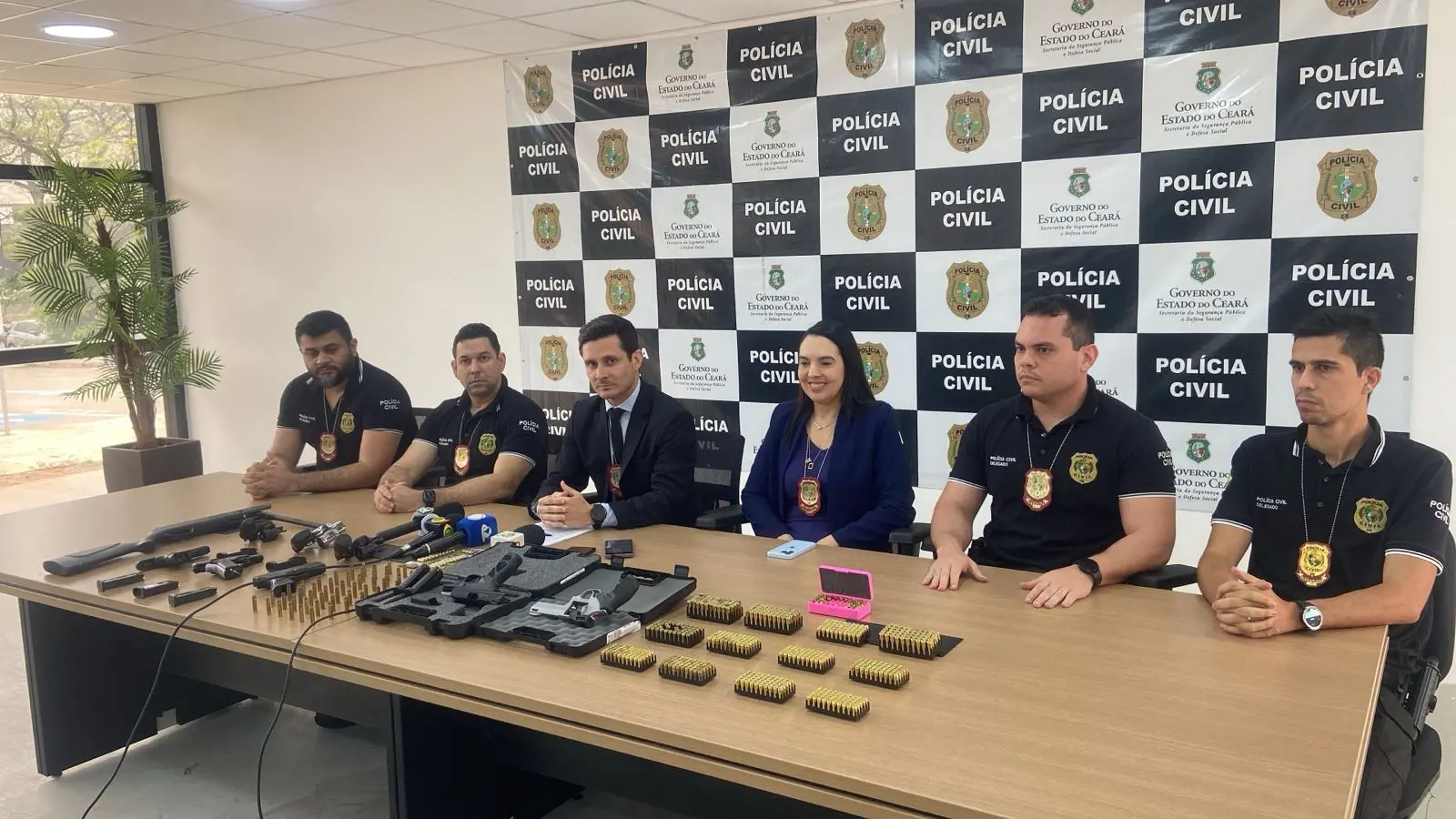 armas apreendidas durante operação