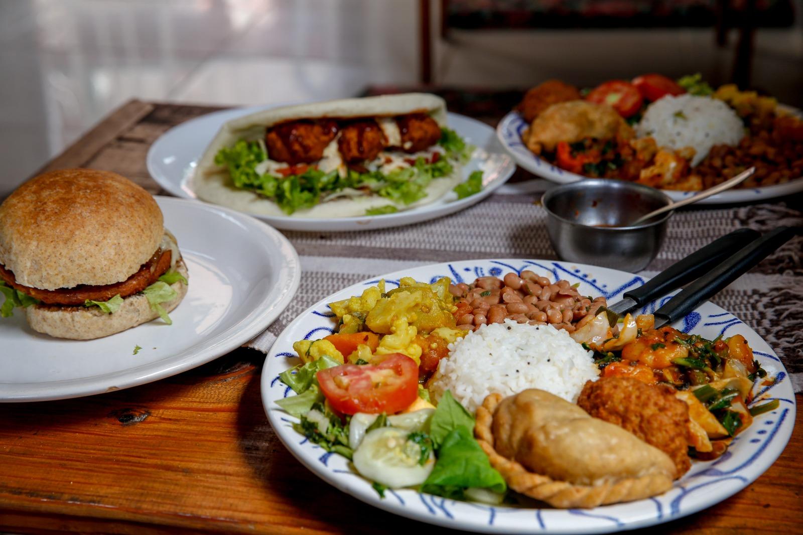 Opções do Annapurna vão de pratos a sanduíches, sempre com opção vegetariana e vegana