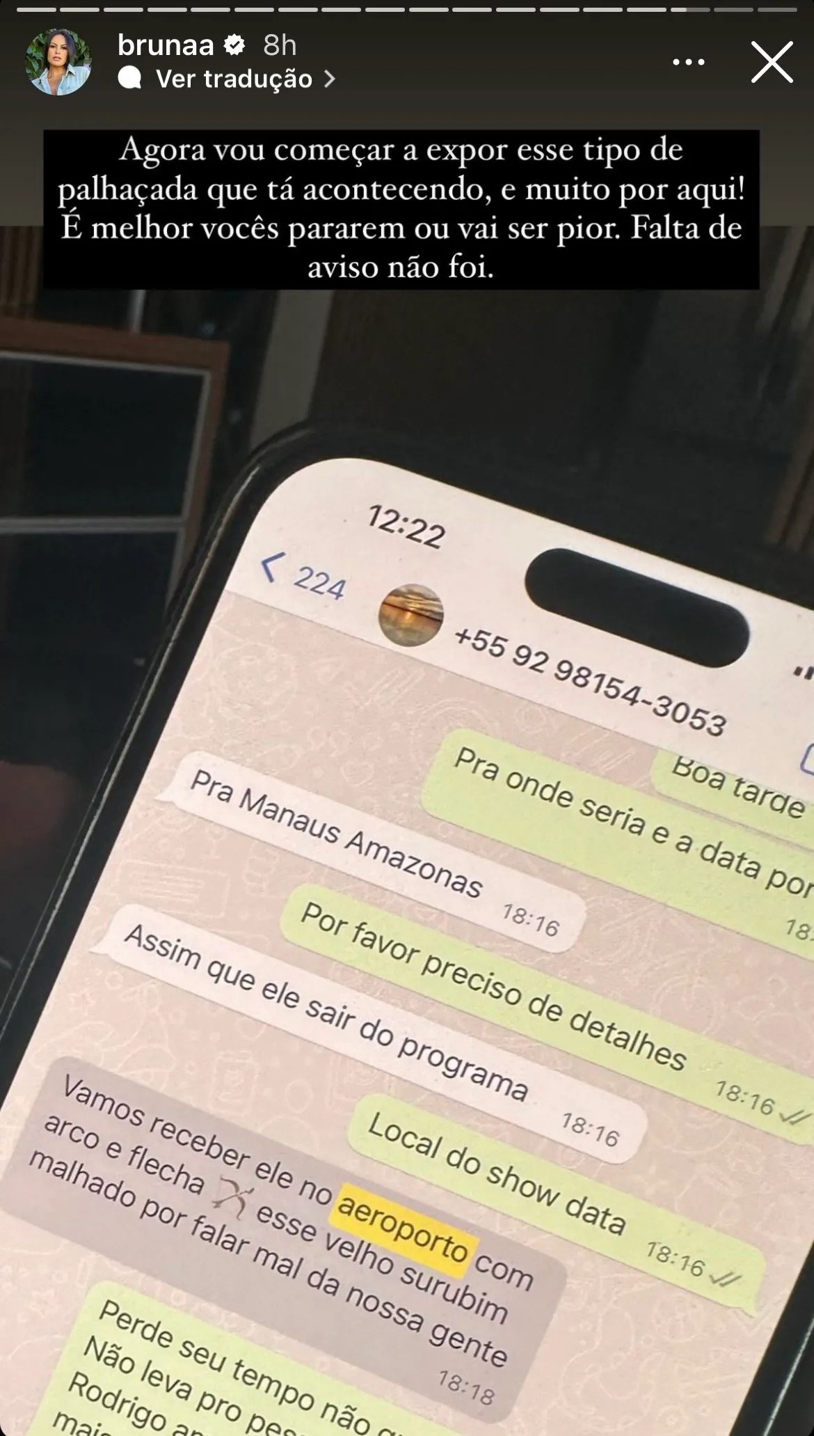 Falso contratante afirmou que receberia pagodeiro em Manaus com 