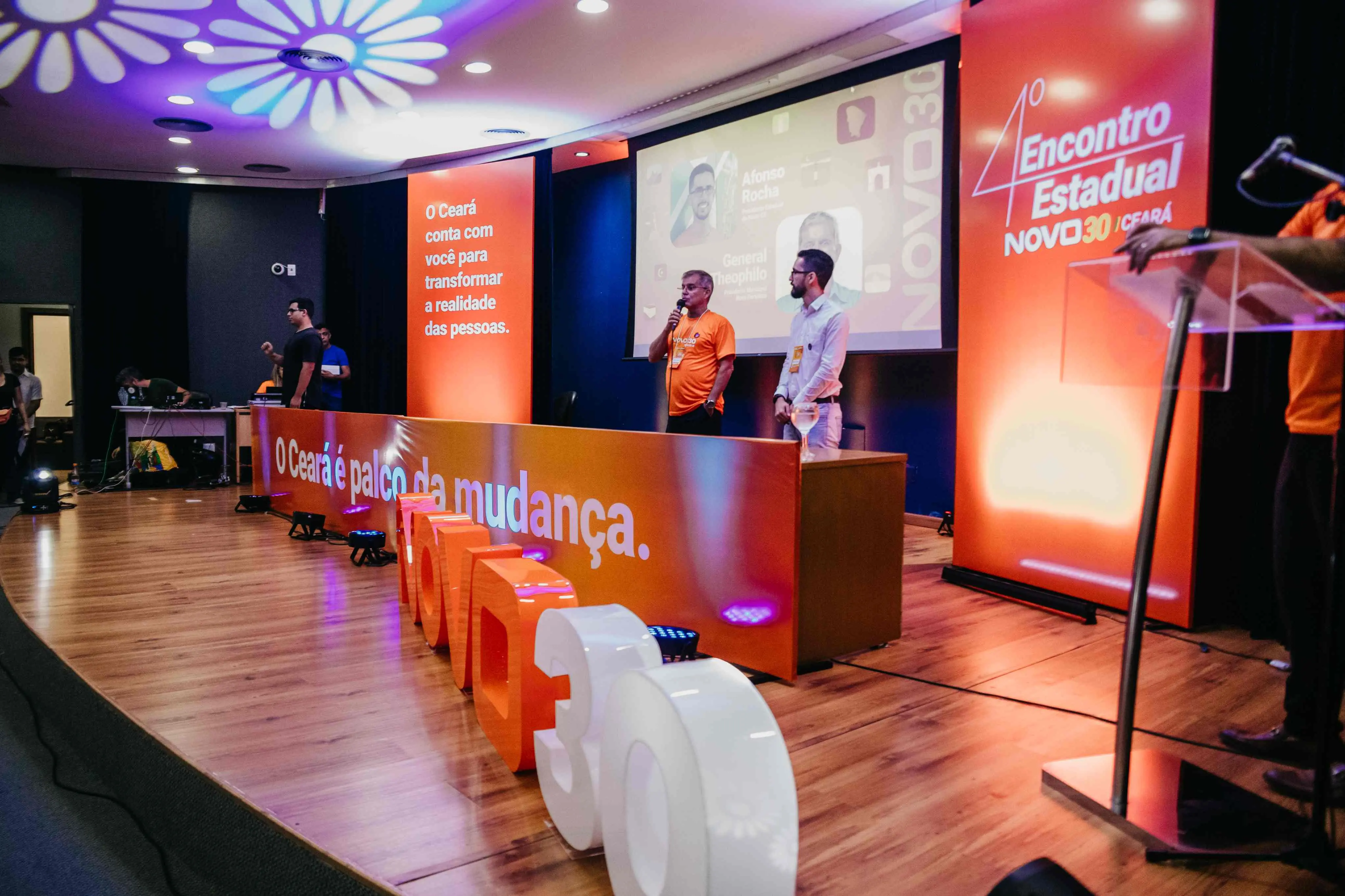 General Teophilo e Afonso Rocha, presidente do Novo em Fortaleza e no Ceará, respectivamente