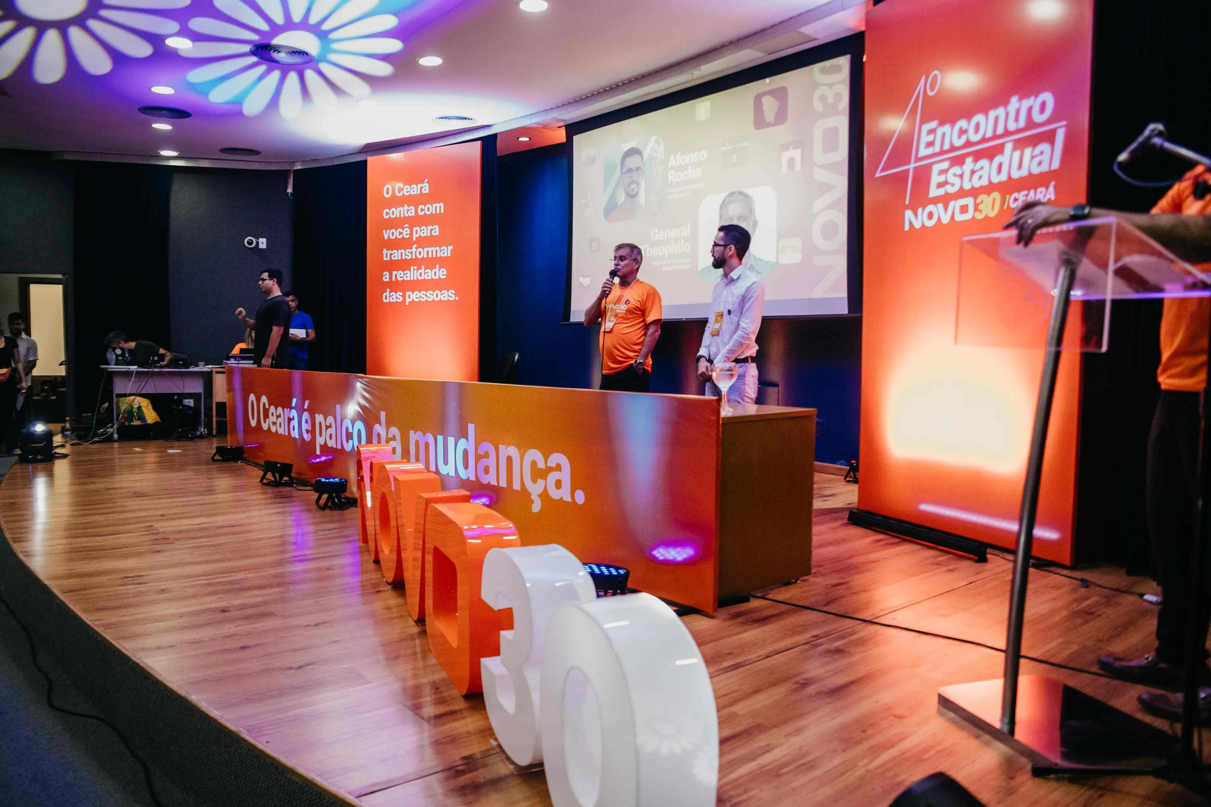 General Teophilo e Afonso Rocha, presidente do Novo em Fortaleza e no Ceará, respectivamente