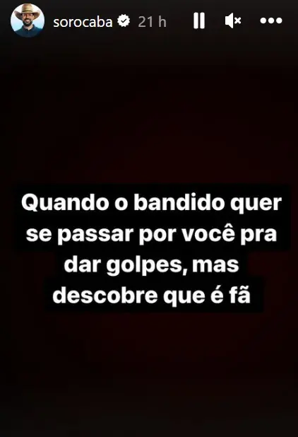 Sorocaba brinca sobre golpe em seu nome