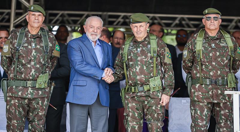 Lula na cerimônia de passagem de comando do Comando Militar do Nordeste