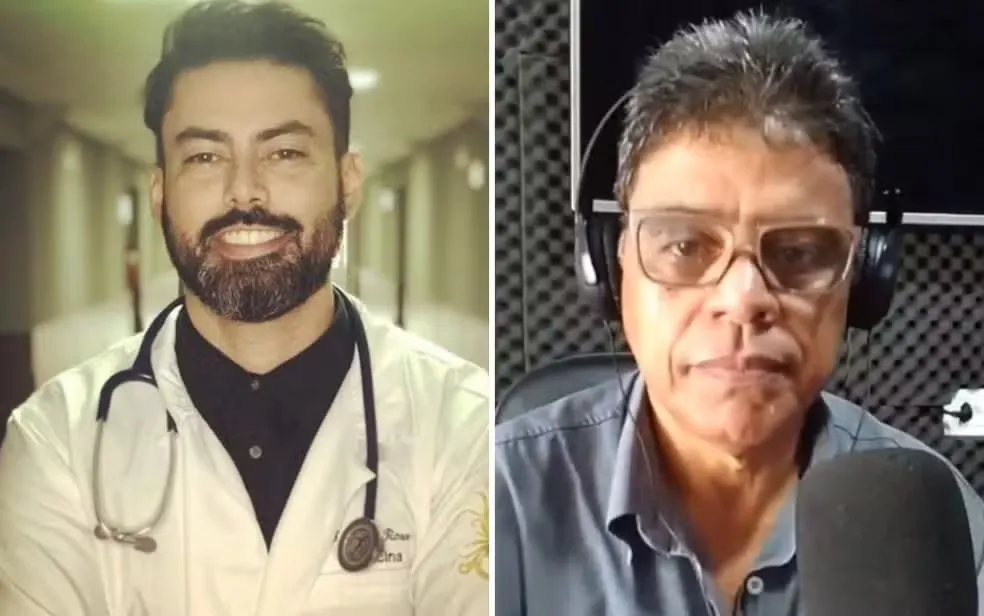 O pastor Arnaldo Moreira (à direita), também morreu no acidente e estava no outro carro que colidiu