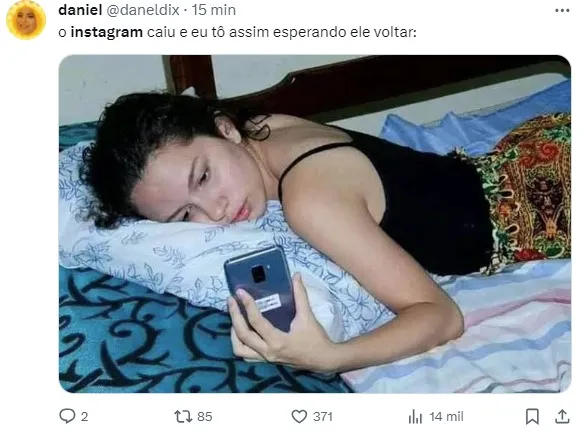 Memes sobre a instabilidade do Instagram são comuns no X