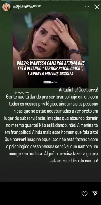 reprodução de storie de luana piovani