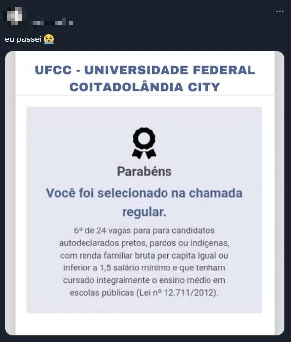 Estudantes brincaram com resultados do Sisu nesta segunda (30)