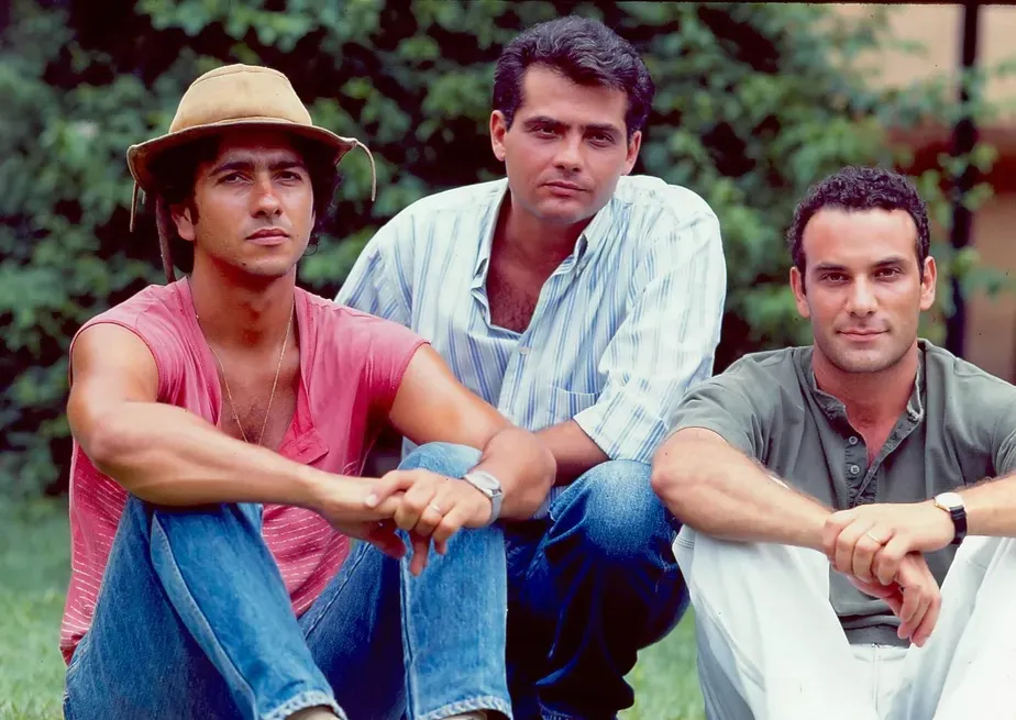 Marcos Palmeira, Tarcísio Filho e Marco Ricca eram filhos de José Inocêncio em Renascer de 1993