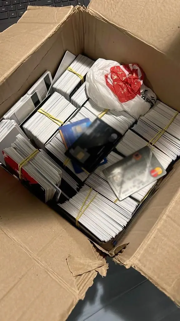 Centenas de cartões bancários foram apreendidos com os suspeitos, durante a Operação Takedown