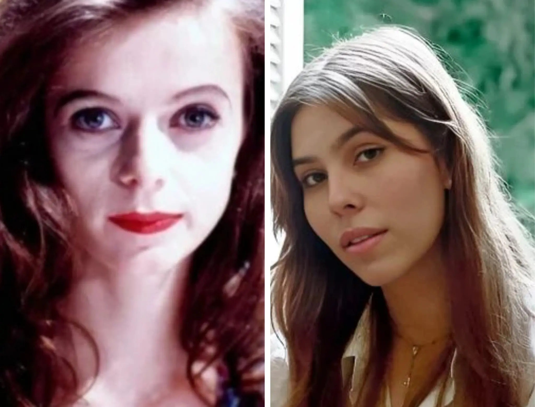 Buba (Maria Luisa) e (Gabriela Medeiros) nas duas versões de Renascer