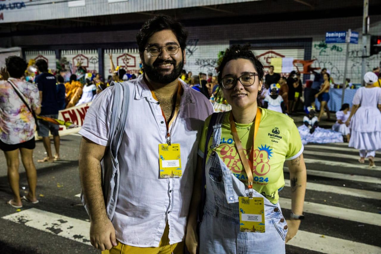 Os antropólogos Breno Guedes e Thaynara Martins participaram do processo de pesquisa durante o Ciclo Carnavalesco