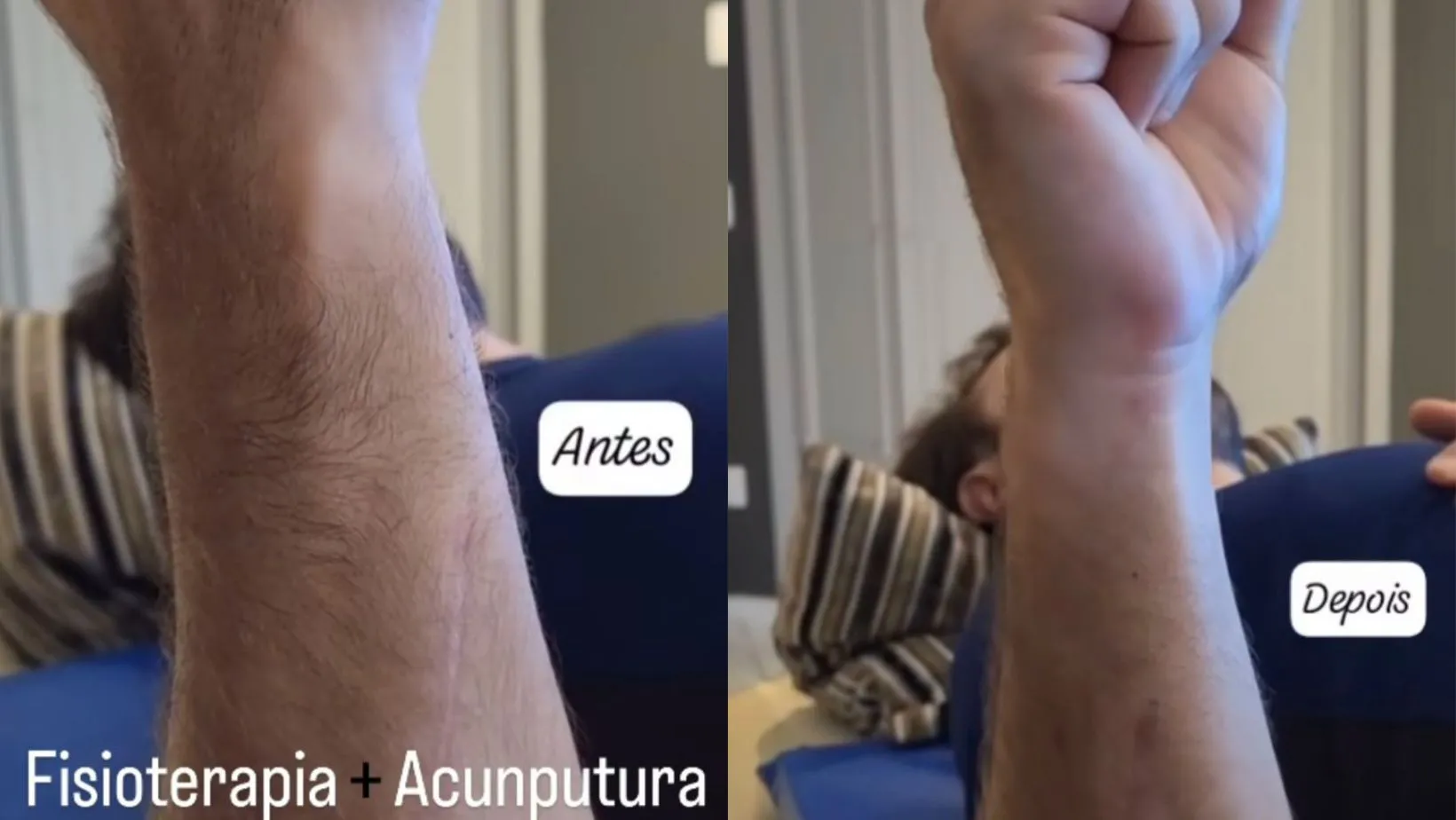 Ator mostra evolução nos movimentos do punho