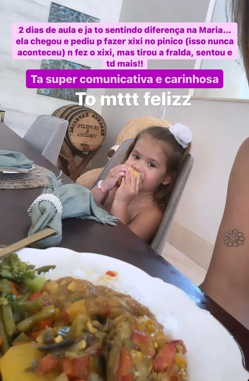 Relato de Virgínia sobra a nova fase de Maria Alice