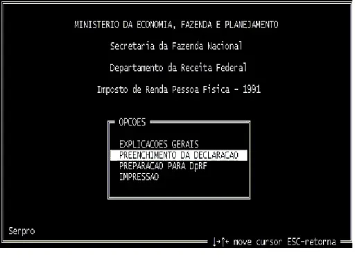 sistema preenchimento imposto de renda disquete