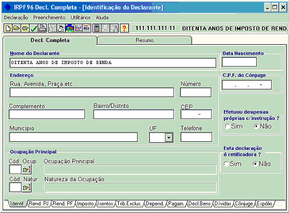 sistema de declaração imposto de renda disquete no Windows