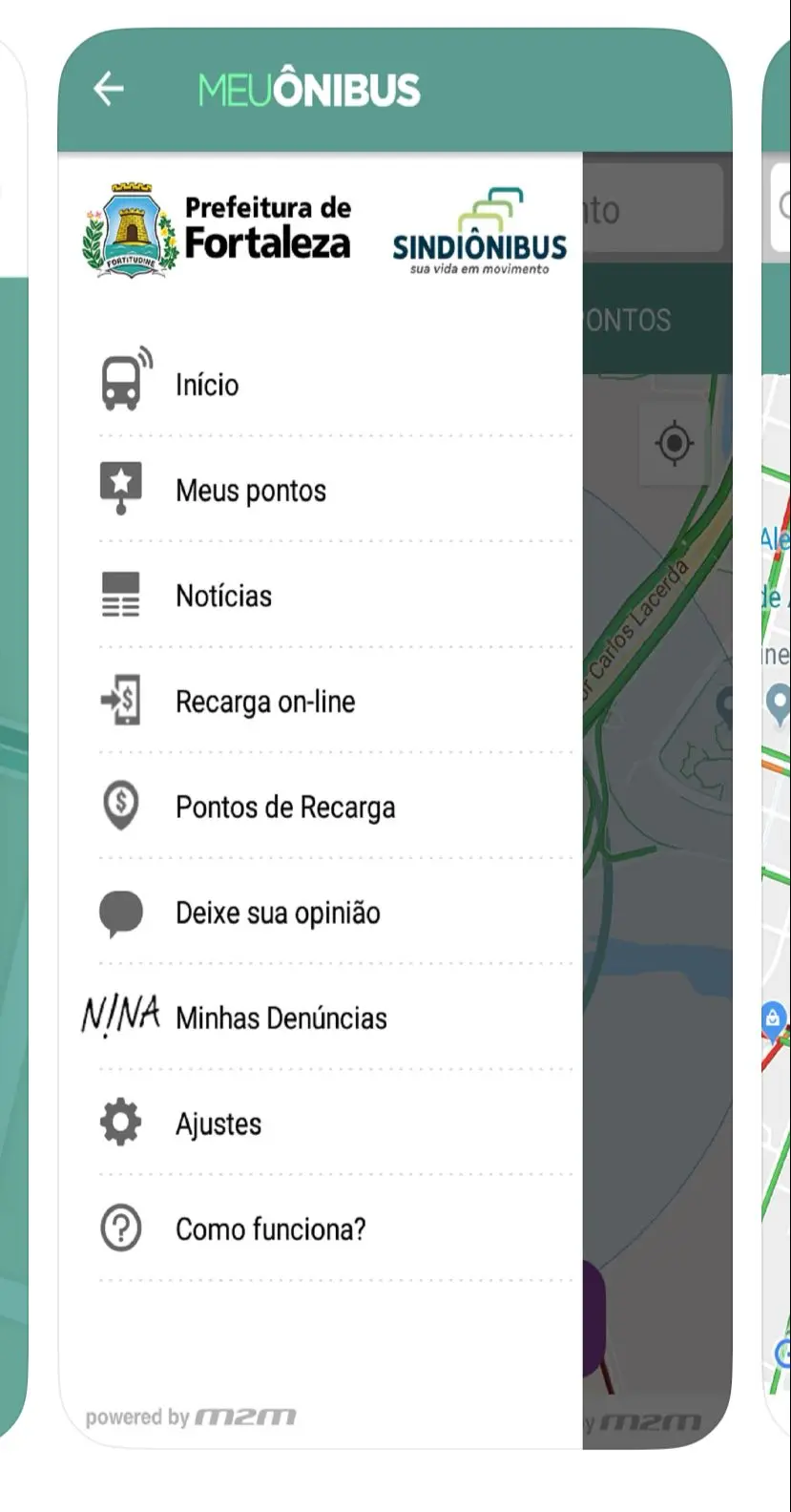 Nina é uma funcionalidade do aplicativo Meu Ônibus Fortaleza