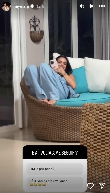 bruna biancardi em story de neymar