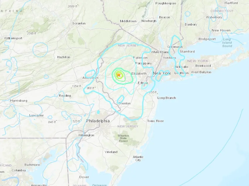 Epicentro do terremoto ocorreu no estado de Nova Jersey
