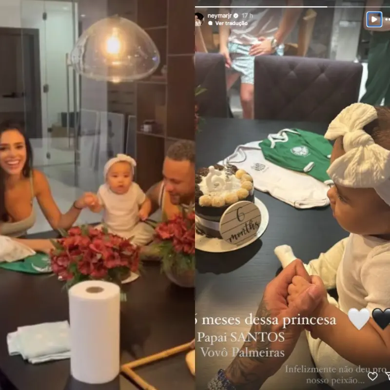 montagem de stories de bruna biancardi e neymar jr com mavie