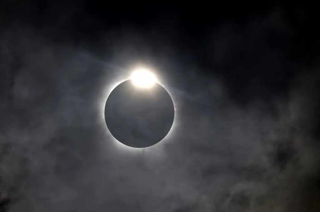 Eclipse visto de Fort Worth, Texas