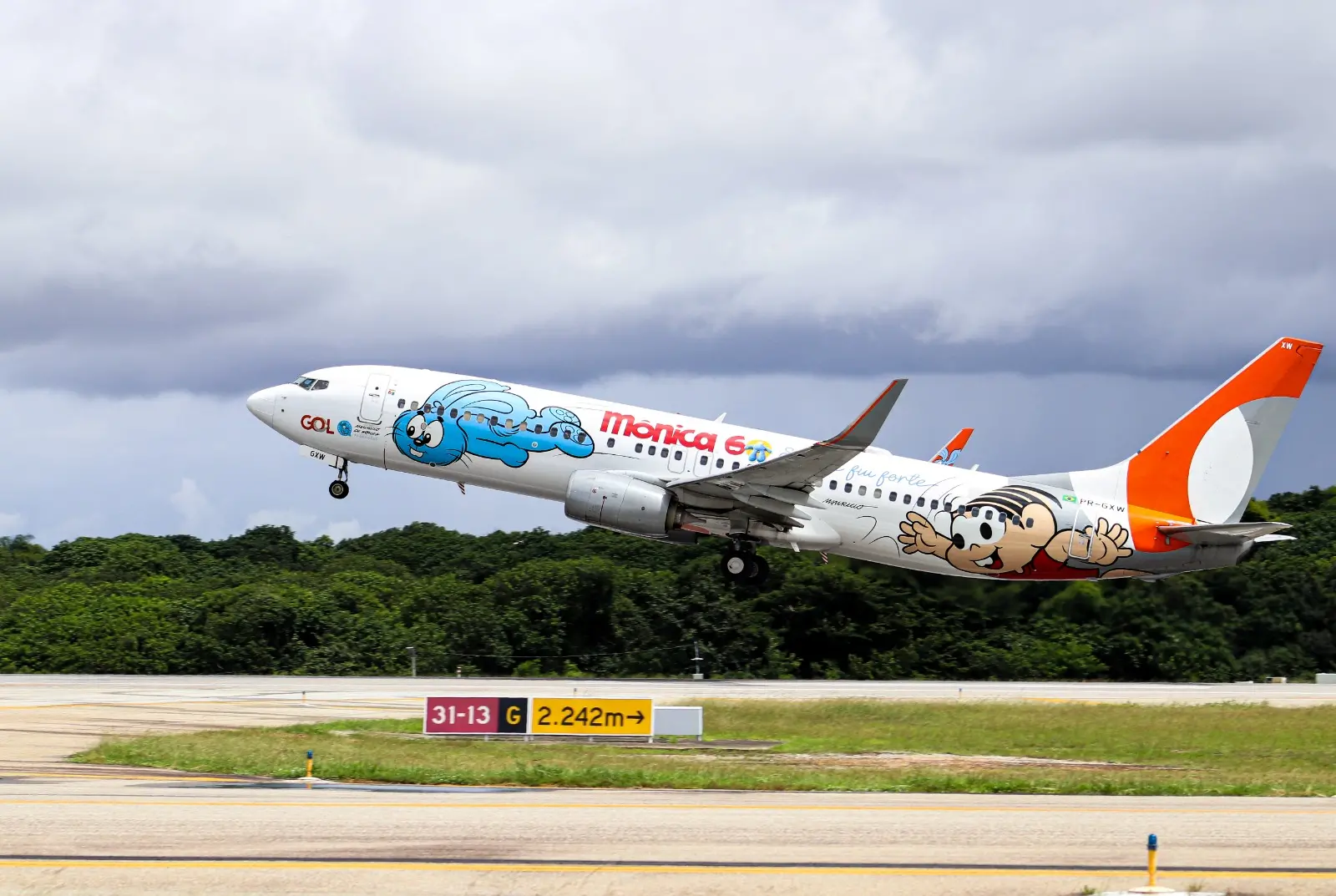 Avião temático da Gol enviado para o Spotter Day