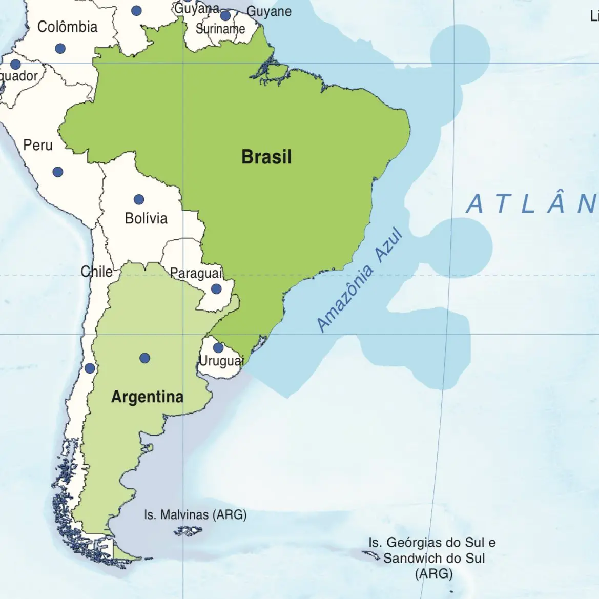 Malvinas aparecem como parte do território argentino
