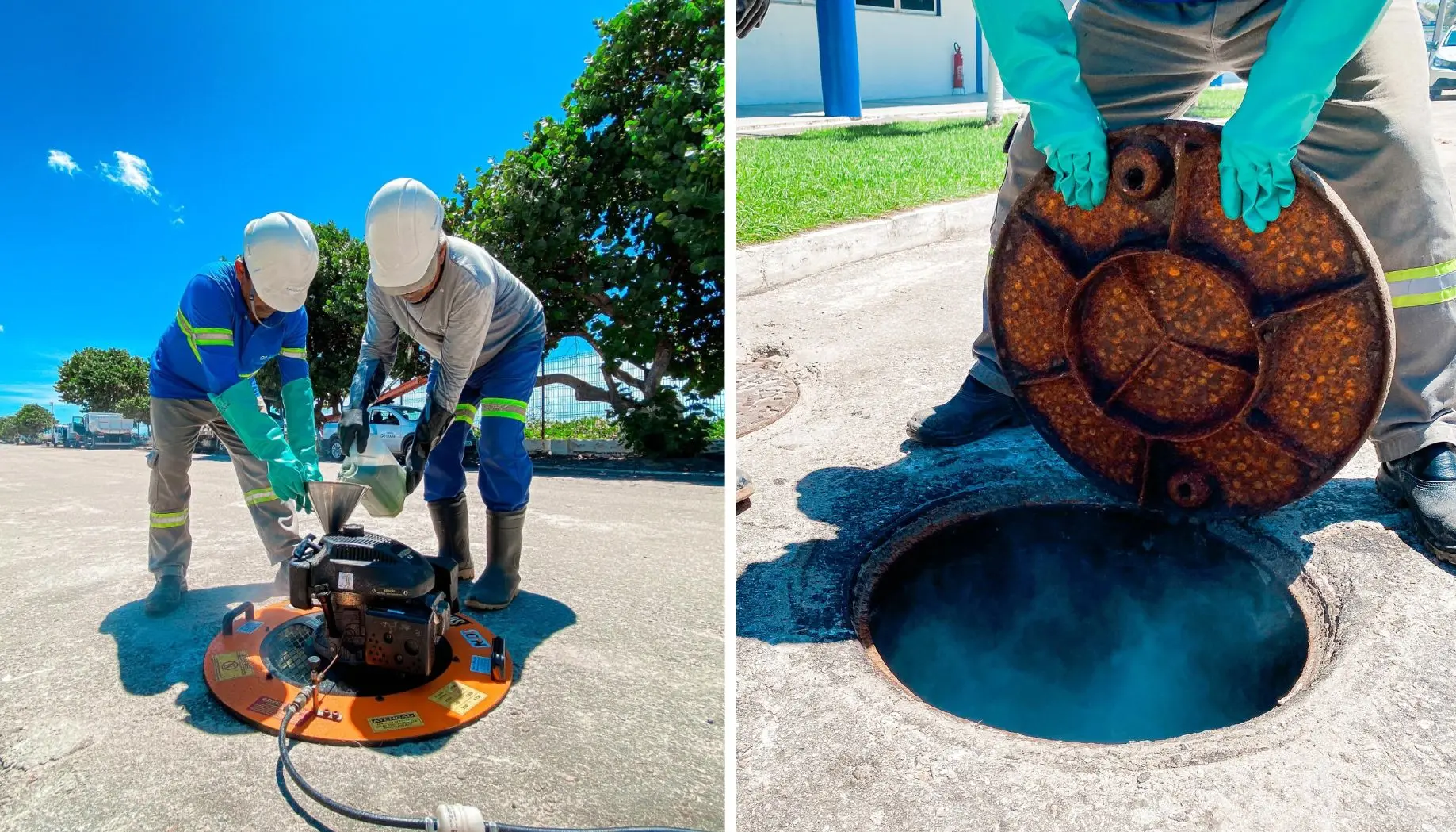 Cagece realiza testes com fumaça na rede de esgoto da avenida Beira-Mar