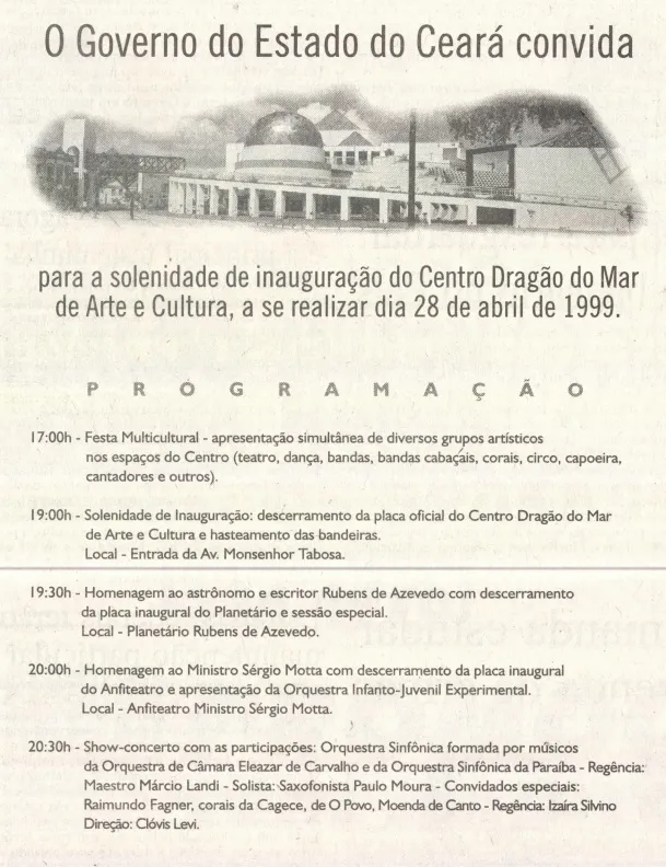 Encarte na edição do Diário do Nordeste de 28 de abril de 1999