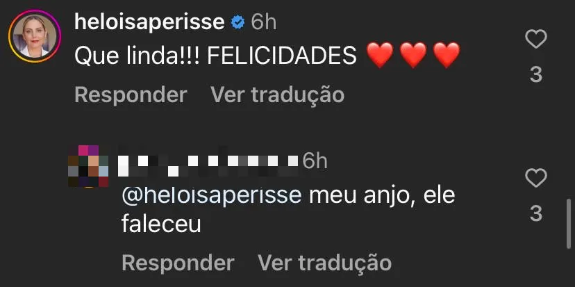 Heloísa Perissé desejou 