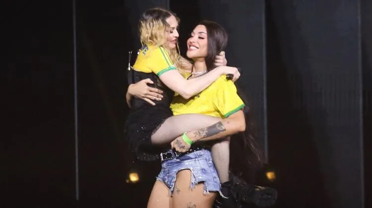 Madonna e Pabllo Vittar em ensaio antes do show