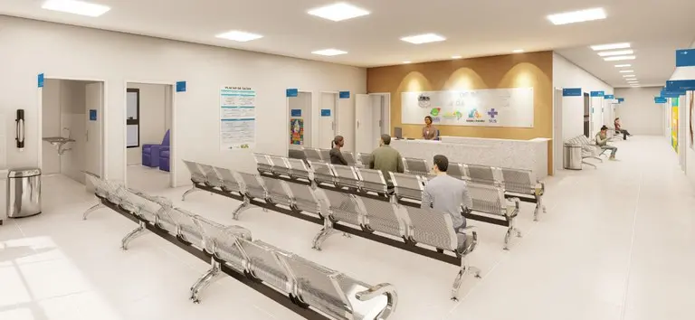 Modelo de recepção de UBS divulgado pelo Ministério da Saúde