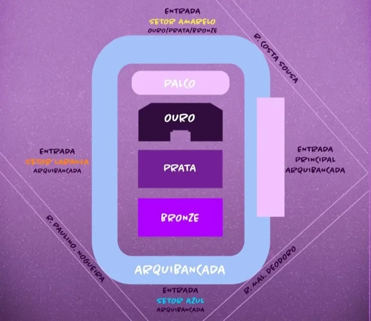 Público do show no PV será dividido em quatro setores