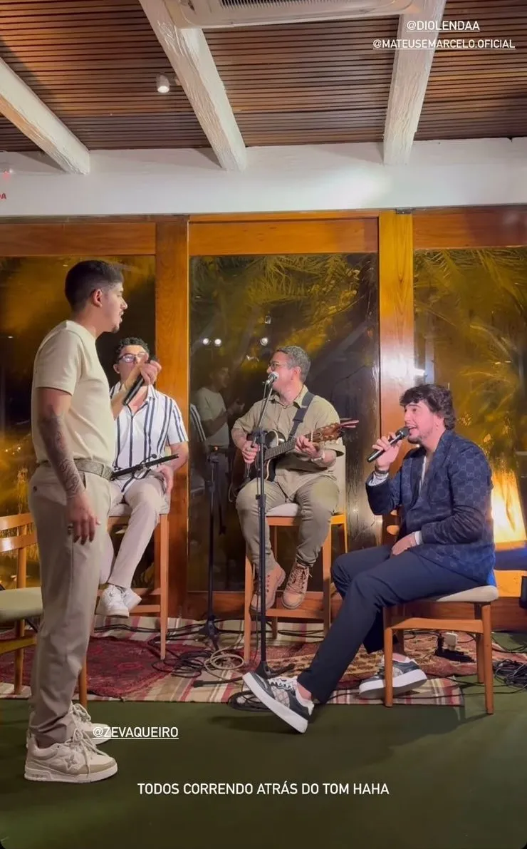 Nattan e Zé Vaqueiro cantaram após a cerimônia