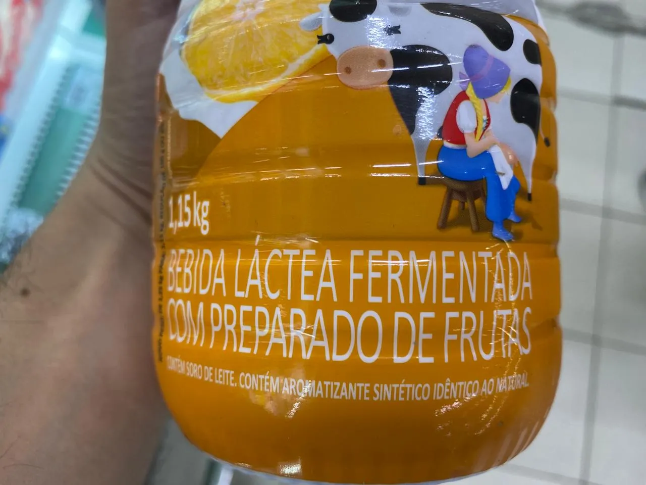 Produto similar ao iogurte é descrito como 'bebida láctea fermentada' na informação de venda