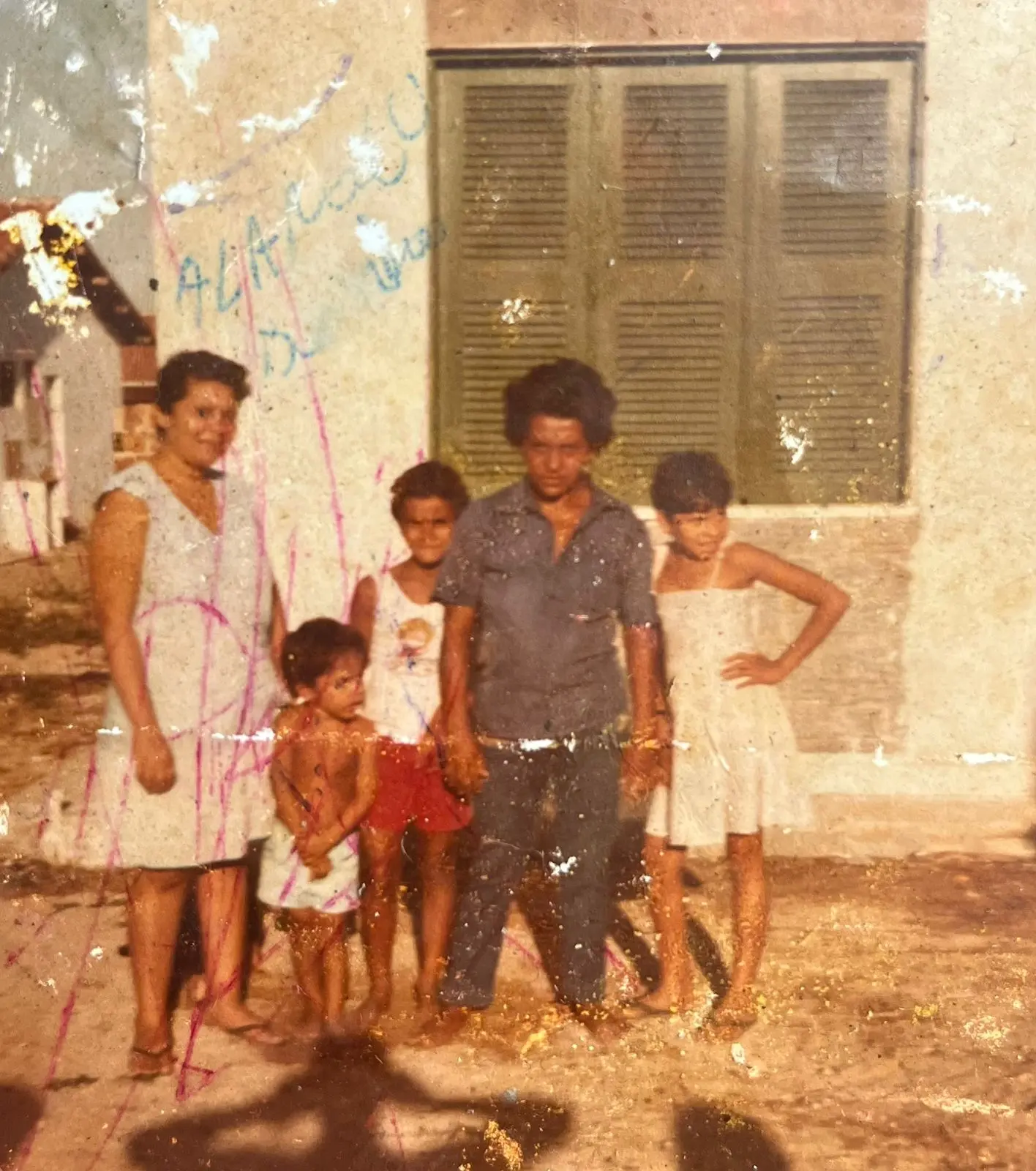 Foto antiga da família de Iago Xavier