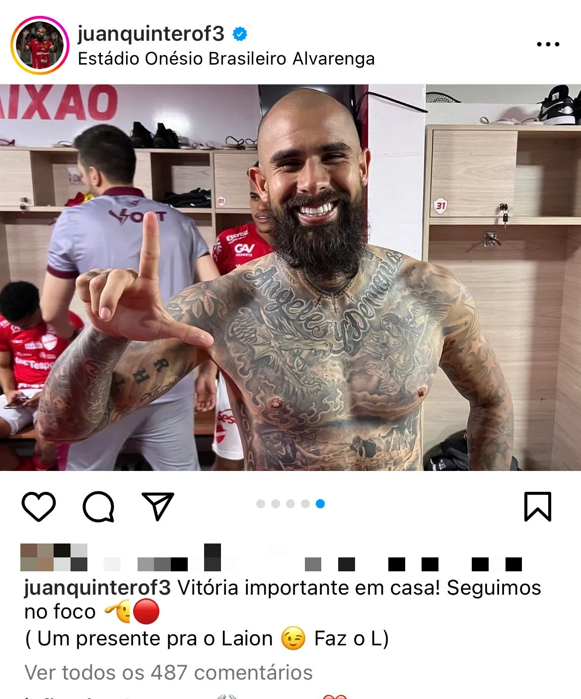Zagueiro usou seu perfil no instagram para polemizar e provocar o Ceará