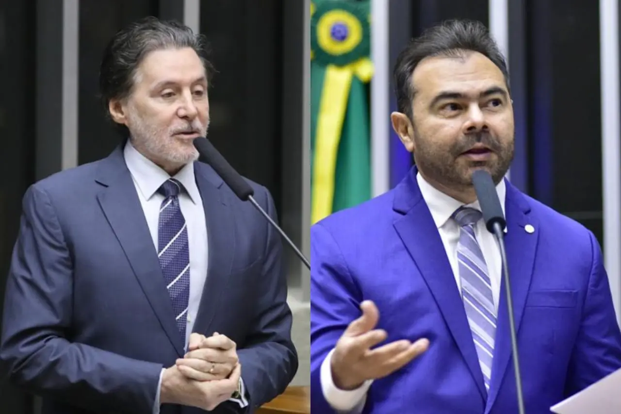 Eunício Oliveira e Idilvan Alencar no Plenário da Câmara