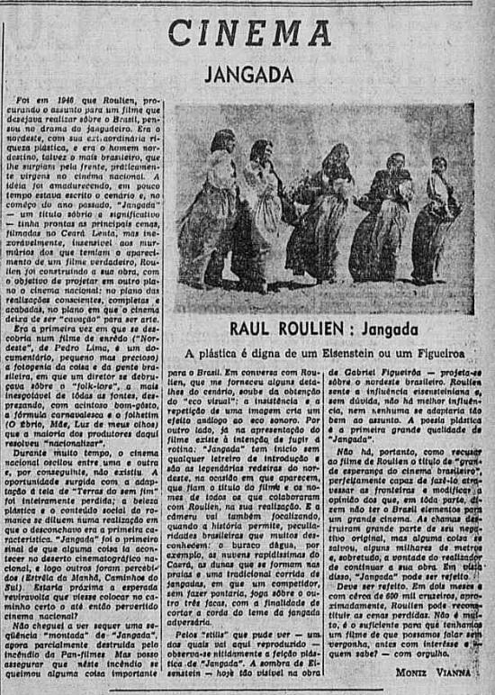 Matéria do jornal Correio da Manhã de 18/9/1949 destacava caso de incêndio do longa-metragem