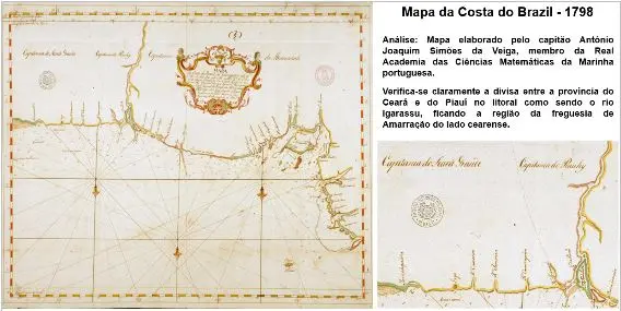 Mapa da Costa do Brazil