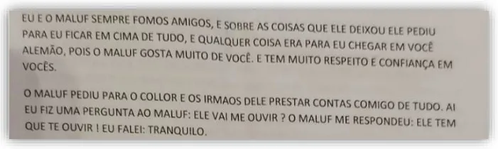 Bilhete foi apreendido com Francisca Alves da Silva, a 'Pretinha', esposa de 'Marcolinha' e cunhada de 'Marcola'