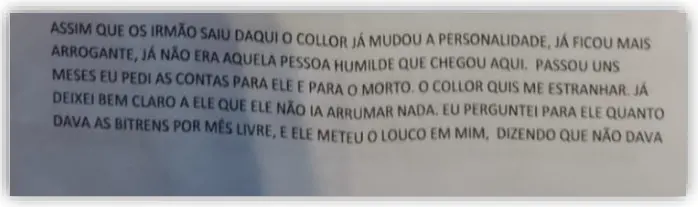 Nomes de ex-presidentes do Brasil aparecem no bilhete trocado entre membros do PCC