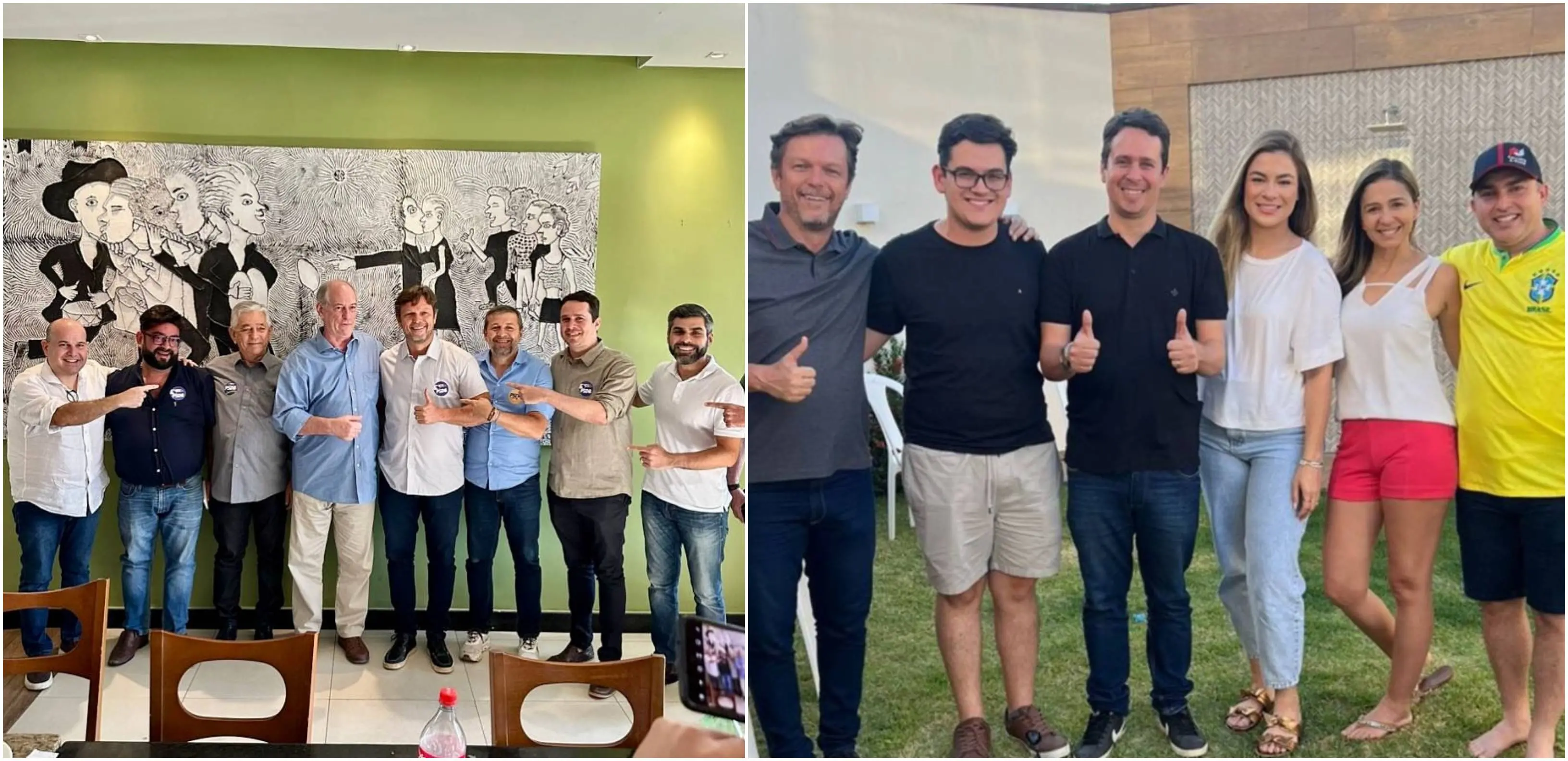 Ciro e Carmelo ao lado de Antônio Neto (PSDB) no último fim de semana