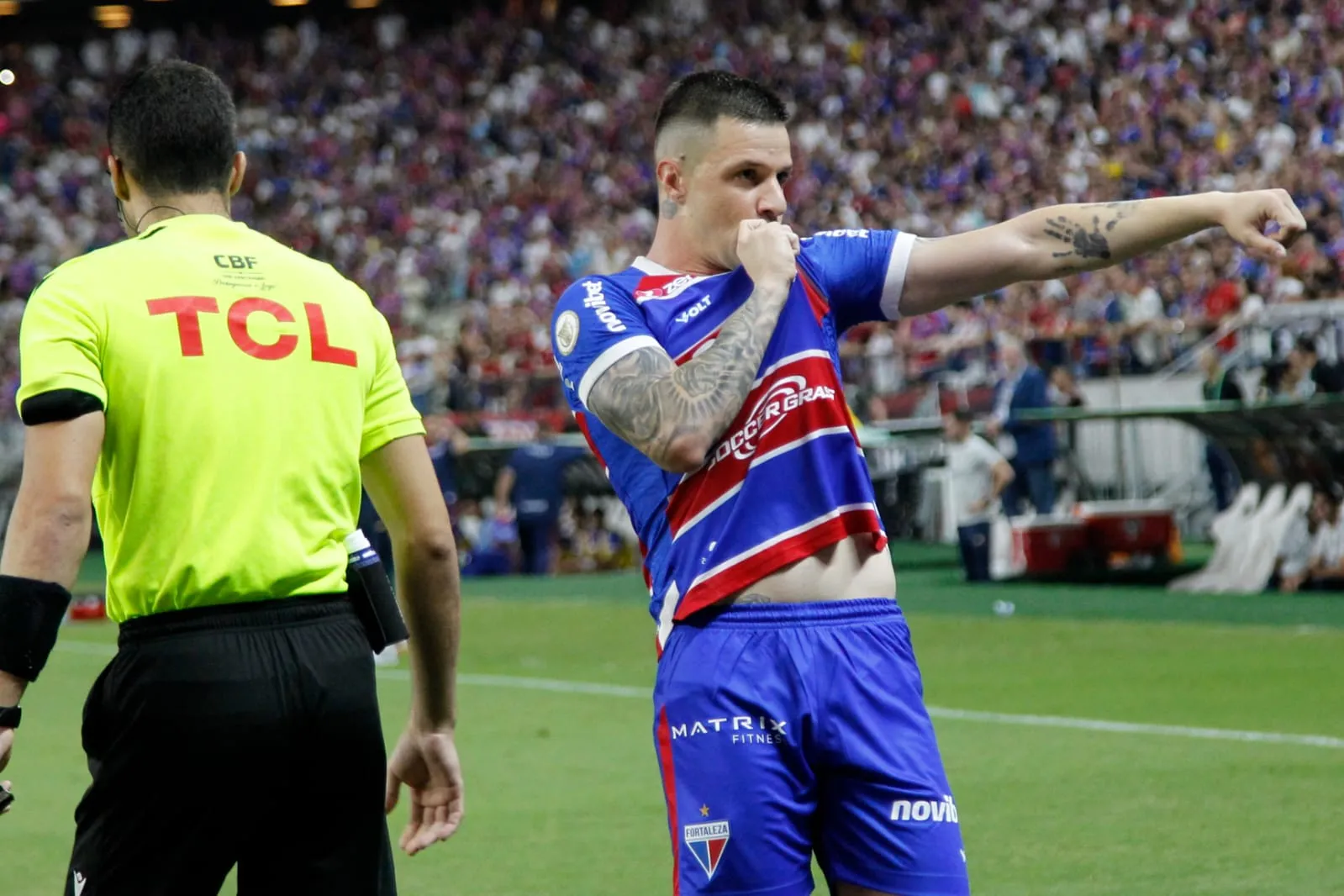 Renato Kayzer durante Fortaleza x São Paulo