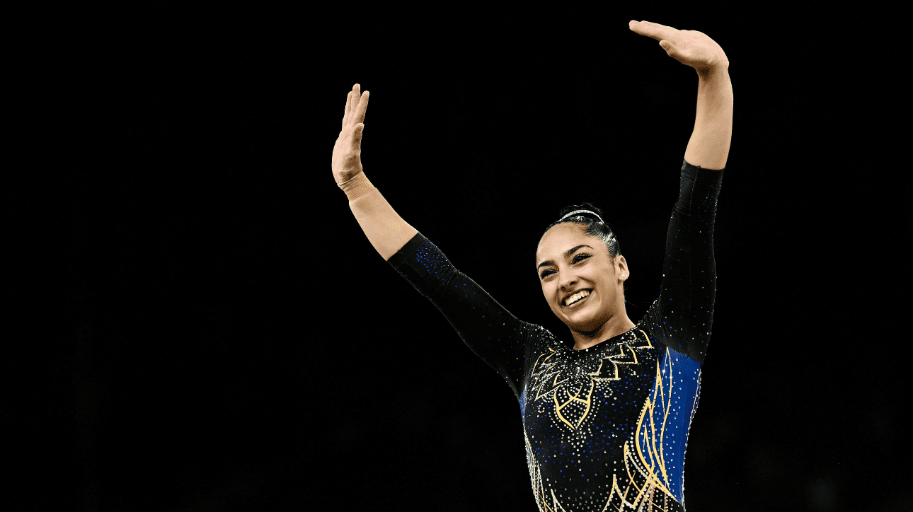 Julia Soares na final de ginástica artística por equipes das Olimpíadas de Paris 2024